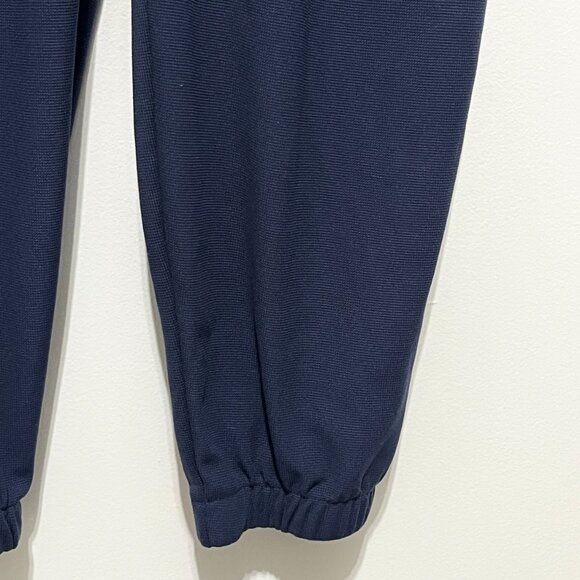 Halara Womens Waffle Knit Jogger Bib Overalls L Navy Jumpsuit Loungewear Comfy - Picture 6 of 8